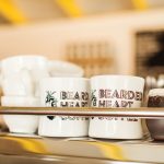 Bearded Heart Coffee Mugs on Machine, photo by Artemis Photography