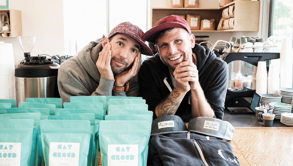 Cat & Cloud Coffee ; Santa Cruz California, Chris Baca and Jared Truby