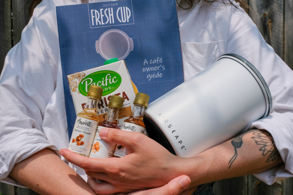 new coffee shop welcome box