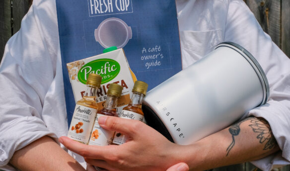 new coffee shop welcome box