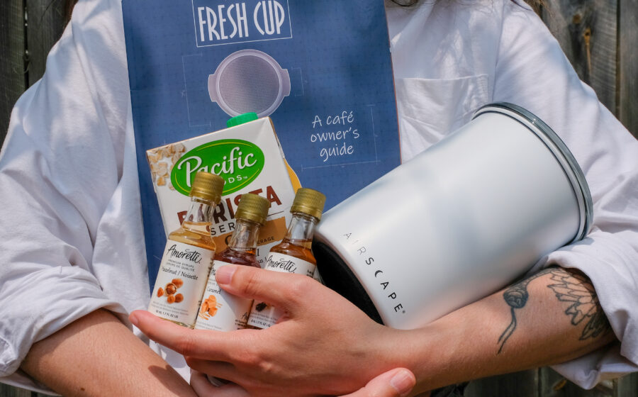 new coffee shop welcome box