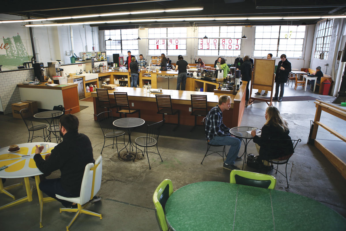 Torque is in a revamped auto body shop.