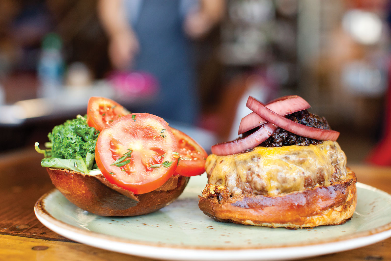 Burger at Paper or Plastik. (Photo: courtesy Paper or Plastik.)